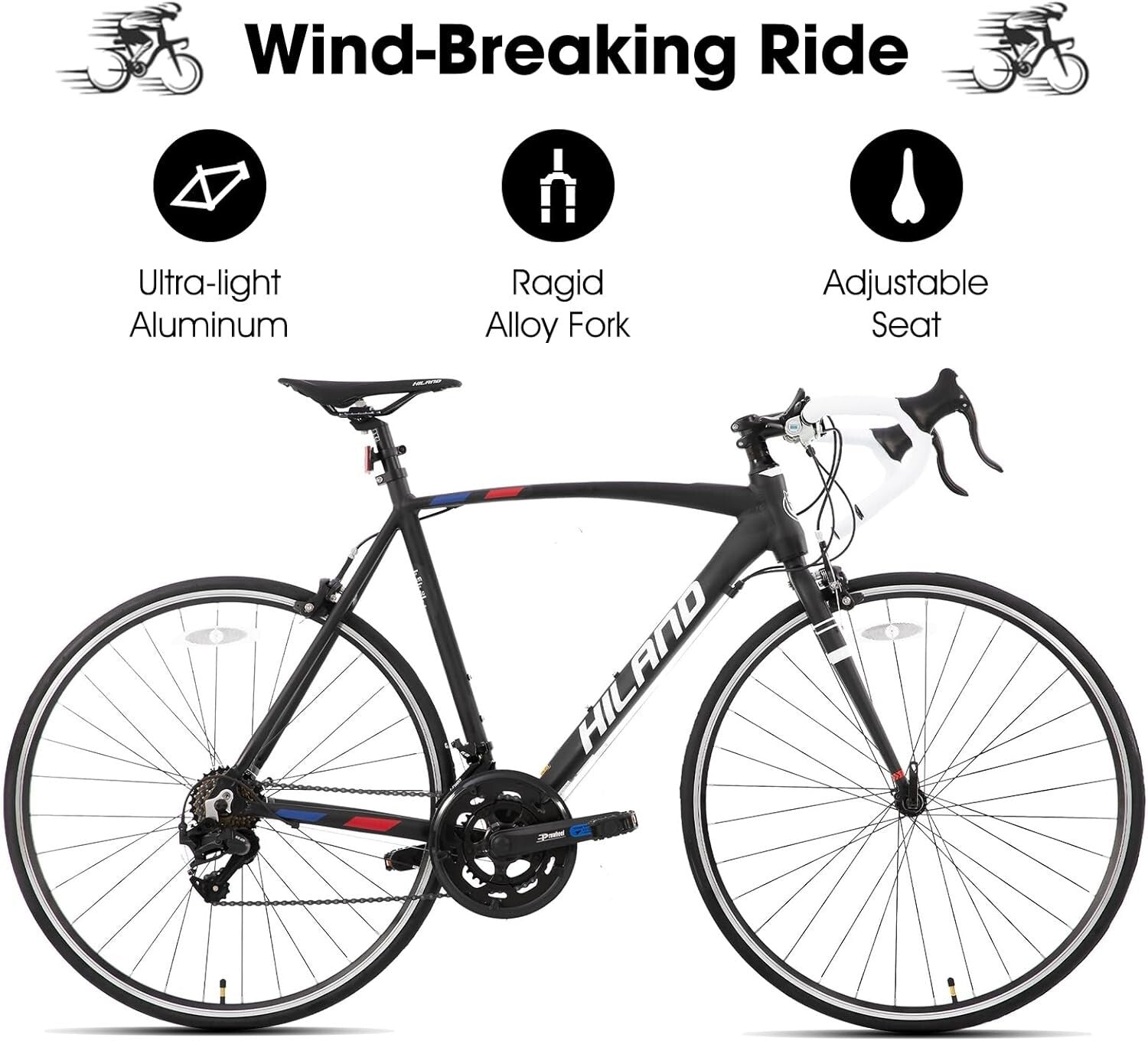High-Performance 700C HILAND Road Bike for Men & Women - Lightweight Aluminum
