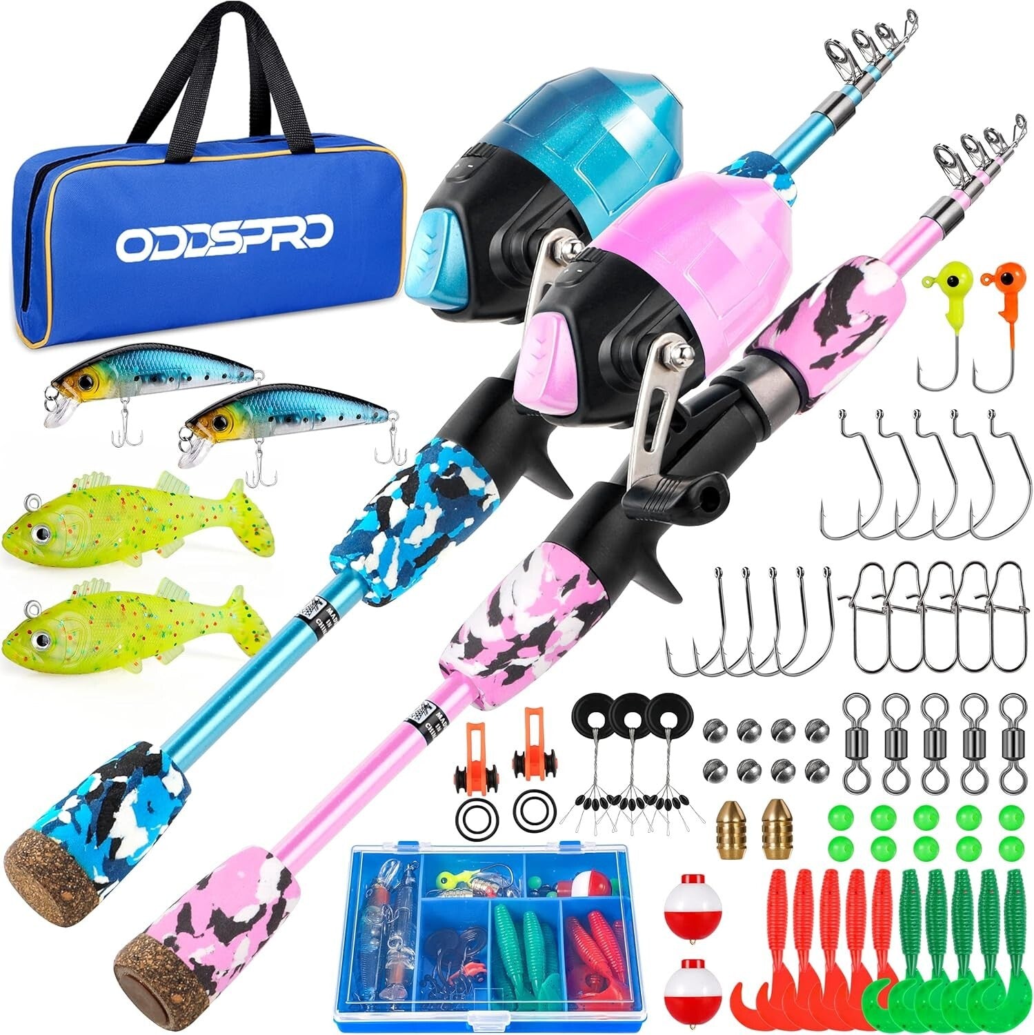 Beginner-Friendly Kids Fishing Kit - Pink Telescopic Rod & Size Options 1.2-1.8M