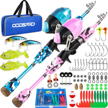 Load image into Gallery viewer, Beginner-Friendly Kids Fishing Kit - Pink Telescopic Rod &amp; Size Options 1.2-1.8M