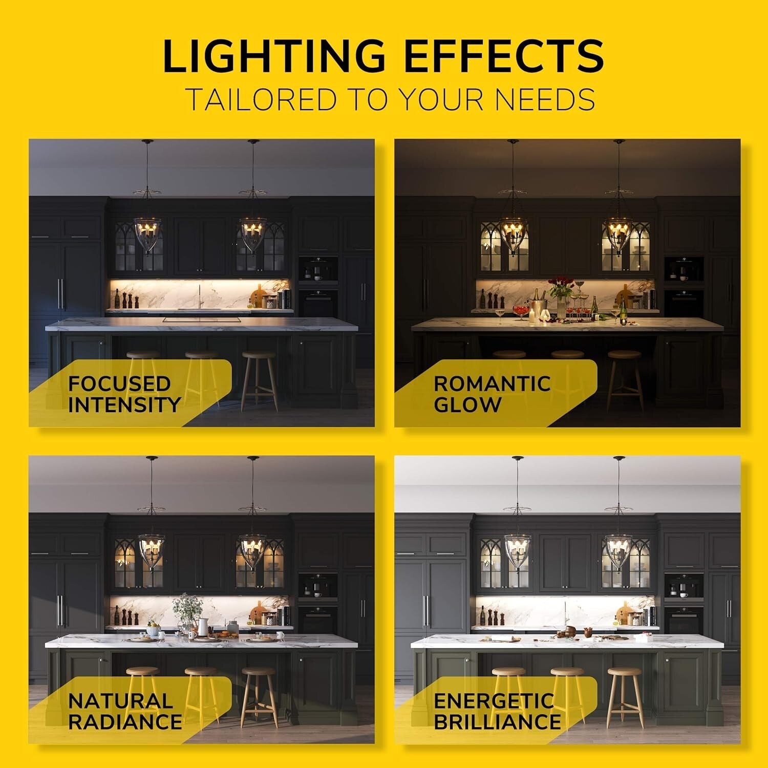 24-Inch Dimmable LED Under Cabinet Lighting in Bronze with 3 Color Settings