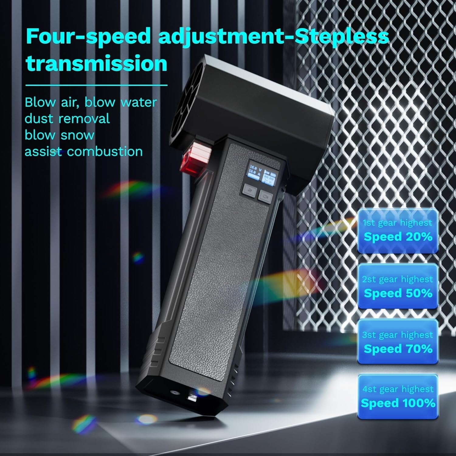 Portable Cordless Turbo Fan Leaf Blower - Ideal for Car Drying & Patio Cleaning