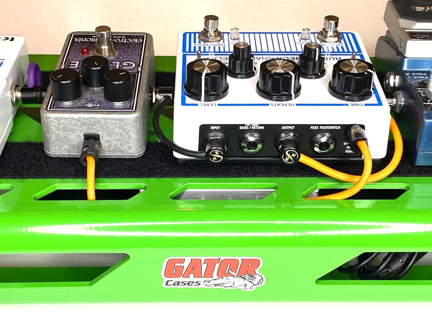 6-Pack Orange Solderless Guitar Pedal Patch Cables - Easy Customization Kit