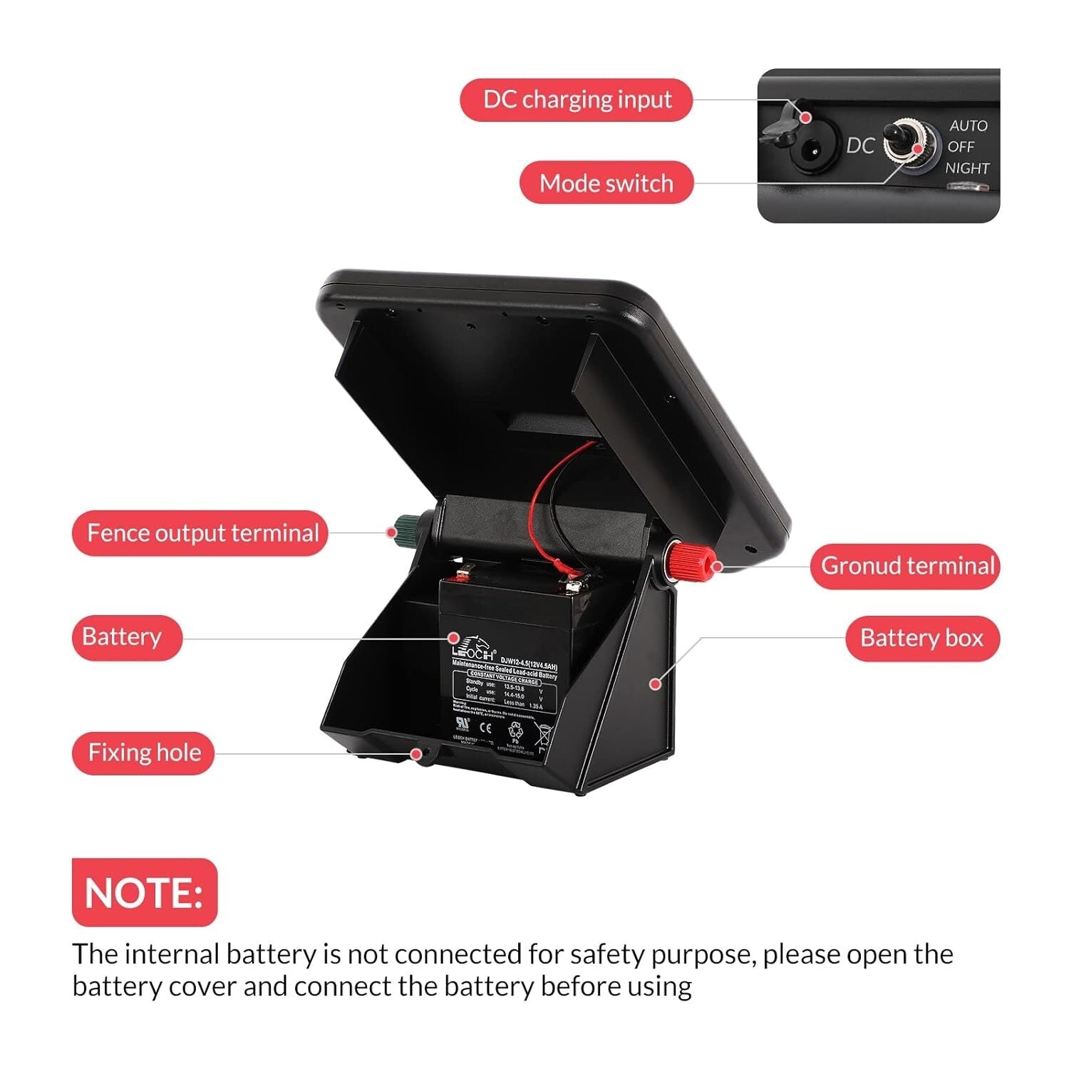 Reliable 10-Mile Solar Electric Fence Energizer - Perfect for Livestock Security