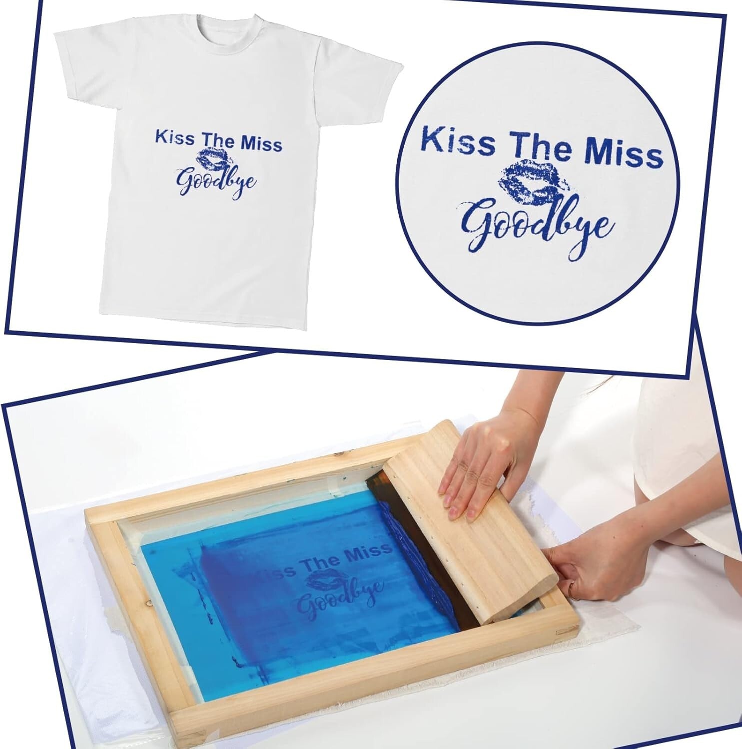 Creative 60-Piece Screen Printing Set with LED Lamp & Complete Accessories