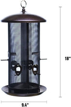 Load image into Gallery viewer, Hanging Wild Bird Feeder with Two Seed Compartments for Diverse Feeding