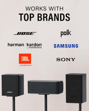 Load image into Gallery viewer, Pair of Adjustable Speaker Stands for Satellite Speakers - Lightweight &amp; Sturdy