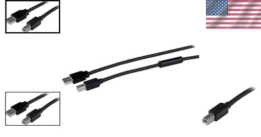 Durable 50ft USB 2.0 Printer Cable - Active Circuit for Reliable Connection