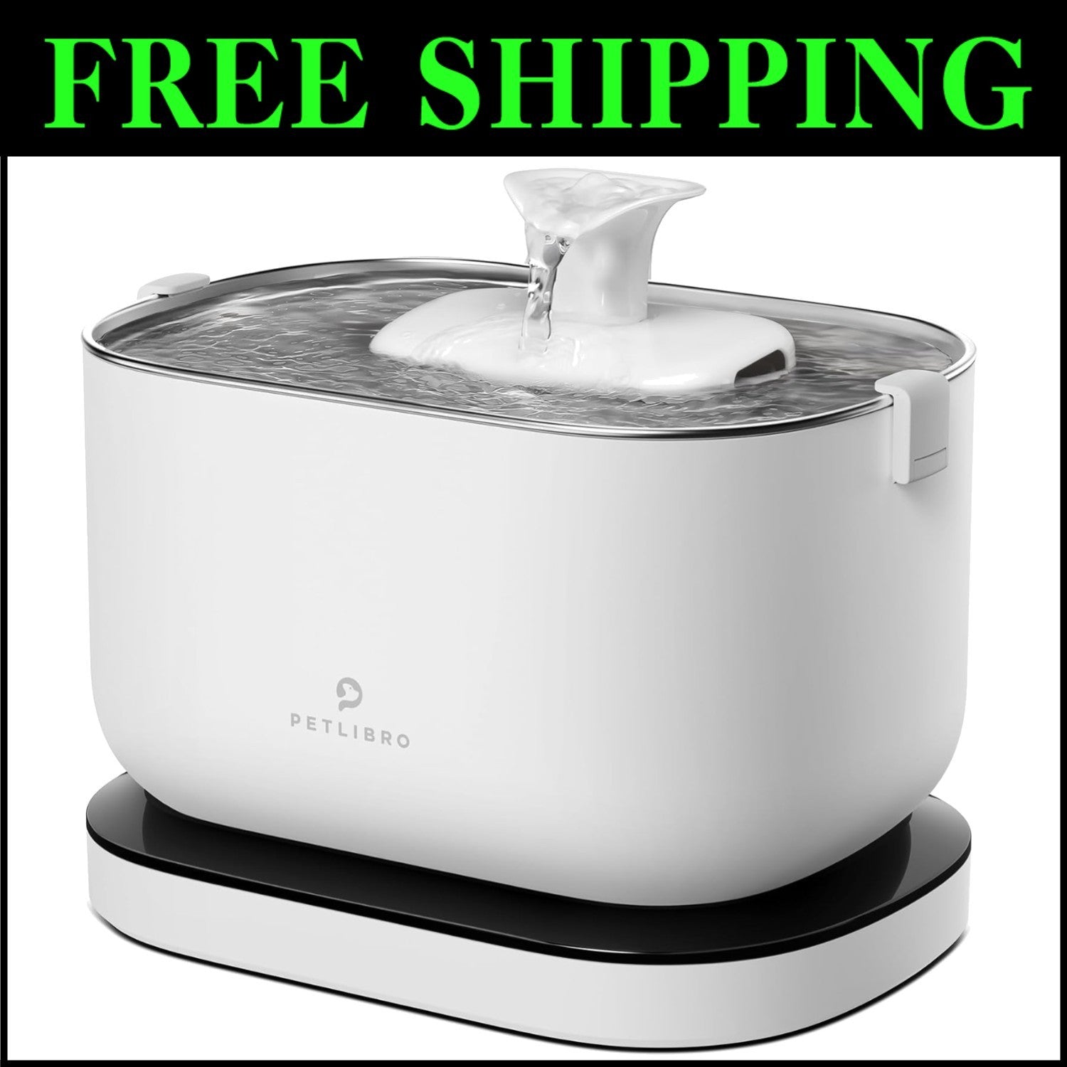 Dockstream 2.5L Pet Water Fountain - Rechargeable, Cordless, Easy Clean Design