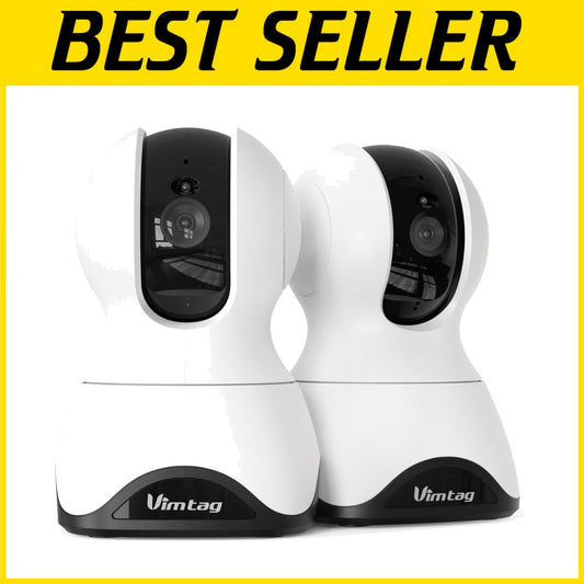 360° Pet Dog and Baby Monitor Cameras - 2-Pack with Night Vision and App Control
