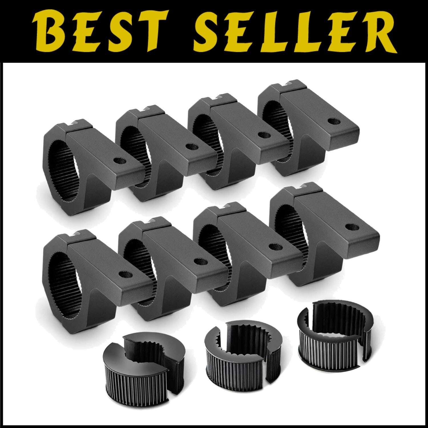 8 Count Sturdy Aluminum Light Bar Mounting Brackets - Vibration Dampening Design