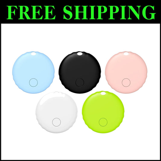 Find My App-Connected Air Tags: 5 Durable, Waterproof Tracking Tags in Colors