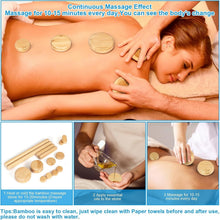 Load image into Gallery viewer, Versatile Bamboo Massage Tools Set: 12 Stones &amp; 4 Sticks for Targeted Relief