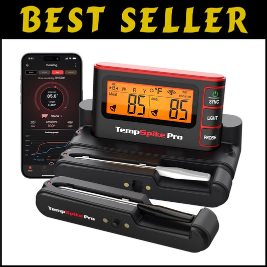 Gift-Ready Wireless Meat Thermometer with App Support & Long Battery Life