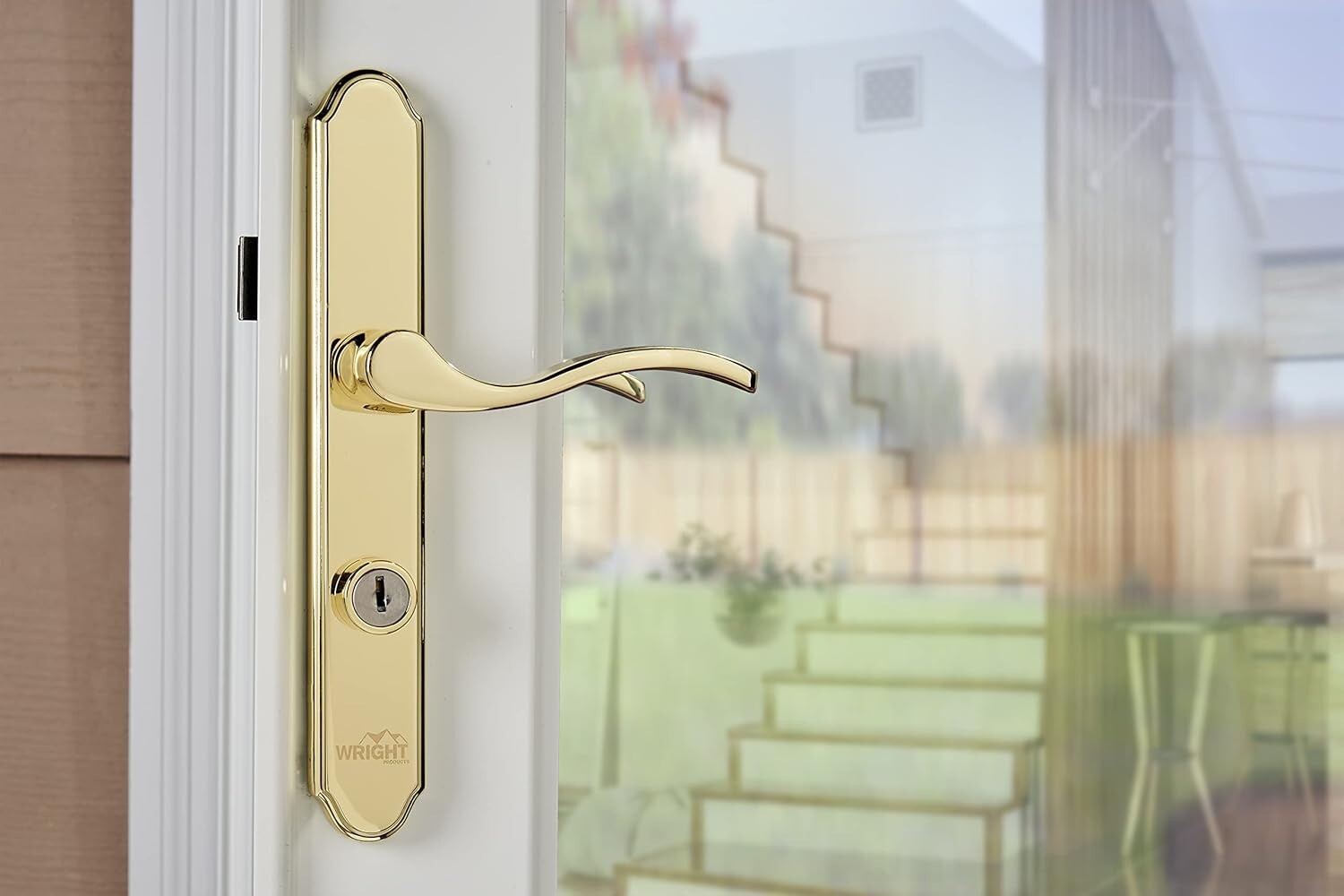 Durable Mortise Keyed Lever Latch & Deadbolt in Polished Brass Finish