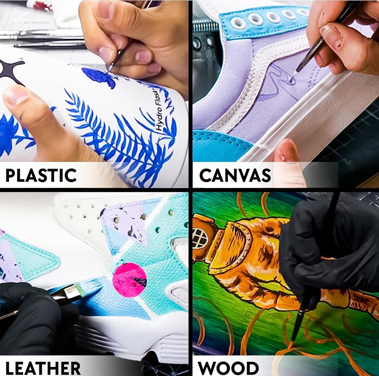 Customizable 12 Color Leather Paint Set - 4oz Flexibility with Crack Resistance!