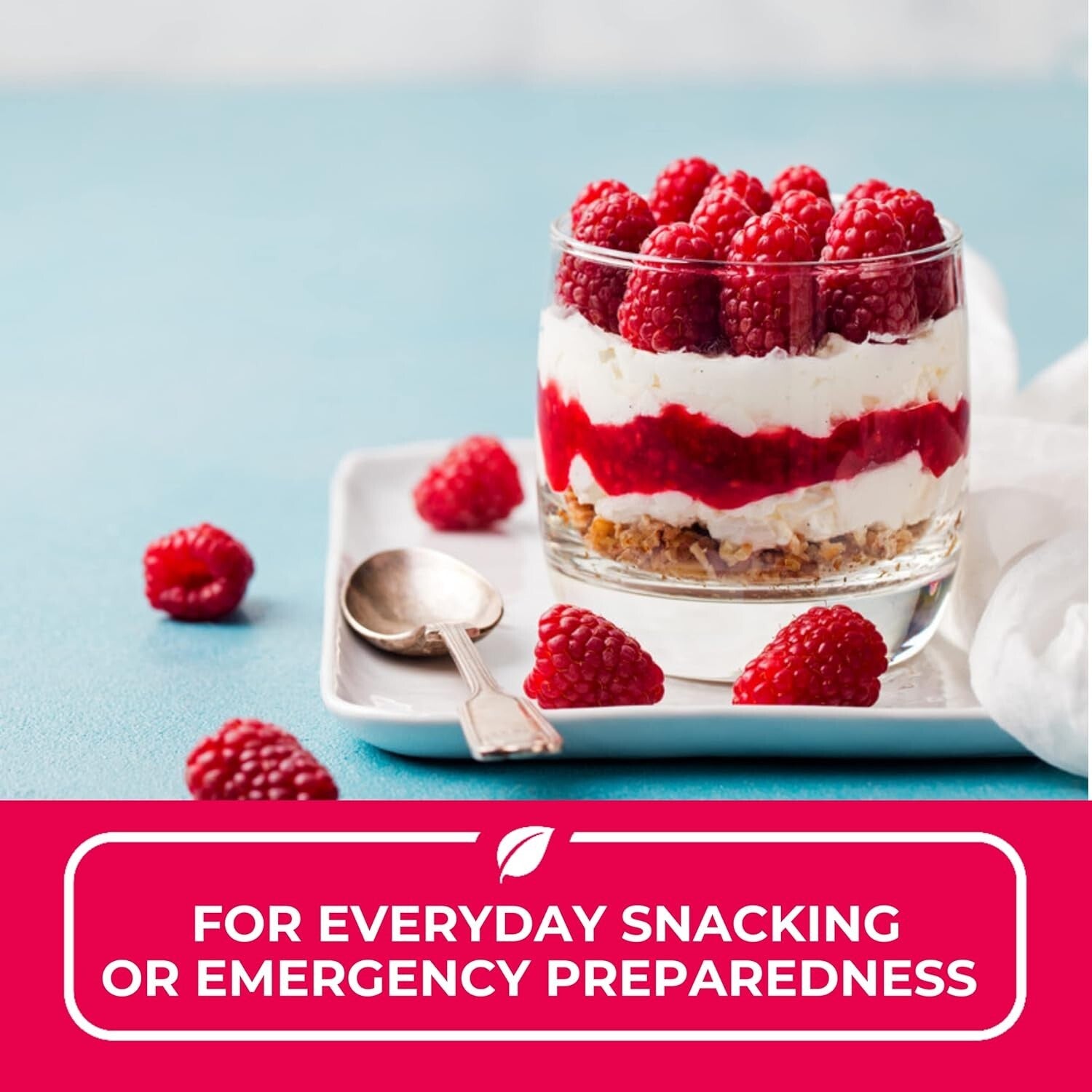 Nutritious Freeze-Dried Raspberries | Versatile 20-Serving Emergency Food Can