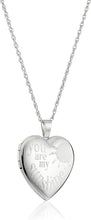 Load image into Gallery viewer, Timeless 18" Sterling Silver Heart Locket with 'You Are My Sunshine' Engraving