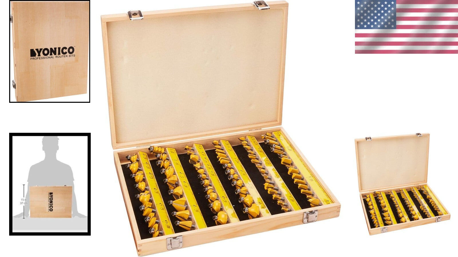 70-Piece Tungsten Carbide Router Bit Set - Precision 1/4 Shank for Woodwork