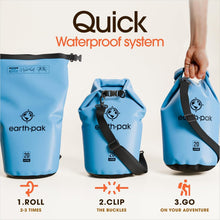 Load image into Gallery viewer, 40L Waterproof Dry Bag Backpack with Phone Case - Light Blue Adventure Ready