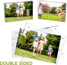 Load image into Gallery viewer, Crystal Clear 5x7 Acrylic Magnetic Picture Frames - Elegant 5-Pack Gift Set