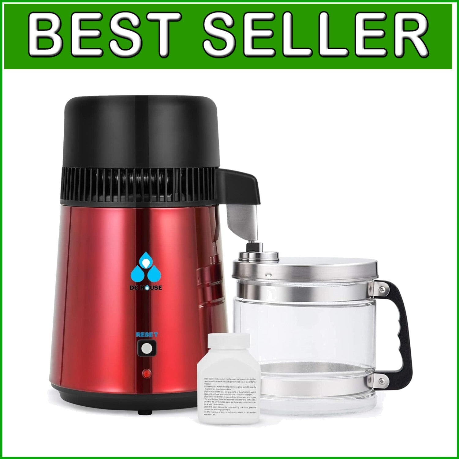 Efficient 4L Countertop Water Distiller - Pure Drinking Water for Your Family
