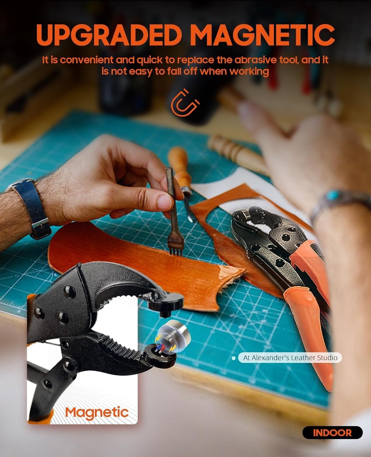 Effortless Snap Installation Tool with 100 Durable Canvas Snaps - Orange Kit