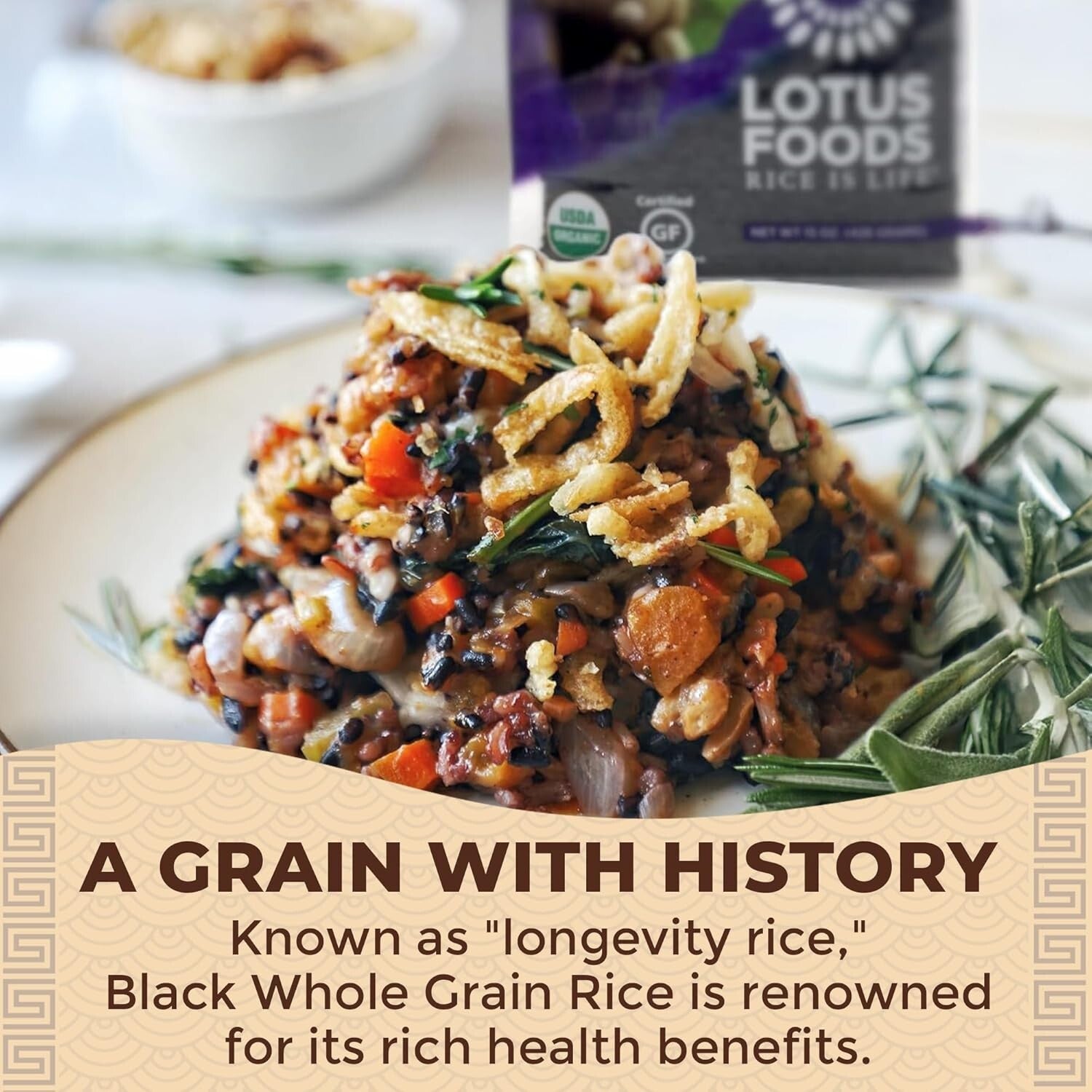 Nutritious Organic Black Rice - Whole Grain, Gluten-Free & Vegan - 11lb Bag