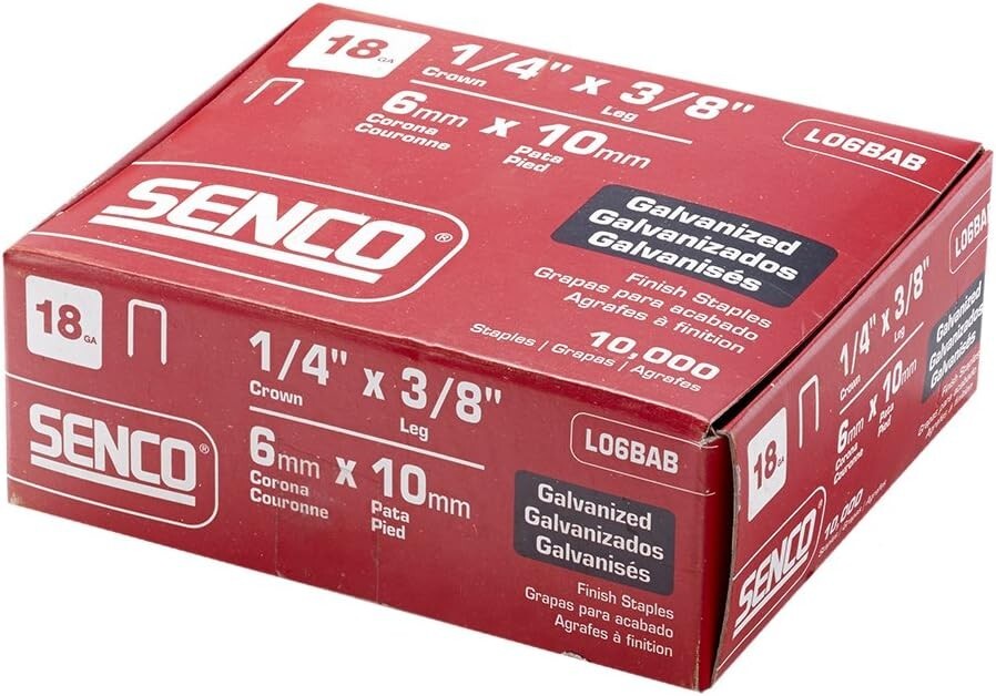 Electro-Galvanized 18 Gauge by 1/4-Inch Crown Staples - 10K Count Efficiency