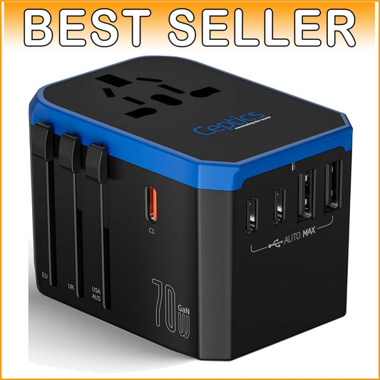 All-in-One 70W GaN Charger for International Devices + Child Safety Features