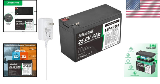 Efficient 24V Lithium Iron Phosphate Battery Pack - Rechargeable and Compact