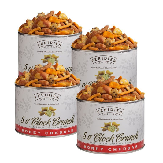 Honey Cheddar Peanuts - 4 Can Pack of 14oz - Premium Healthy Snack
