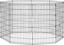 Load image into Gallery viewer, Large Metal Dog Exercise Pen with Ground Anchors - 16 Sq Ft Play Space
