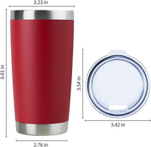 Load image into Gallery viewer, Durable Powder Coated Stainless Steel Tumblers - 20oz, Ideal for Travel
