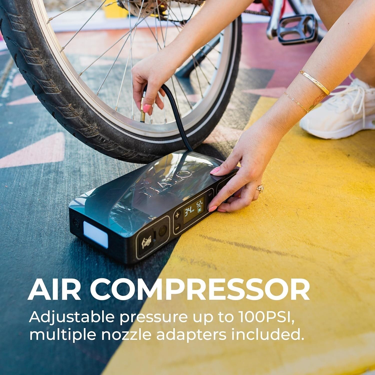 Compact Jump Starter with Air Compressor & LED Light for Roadside Emergencies