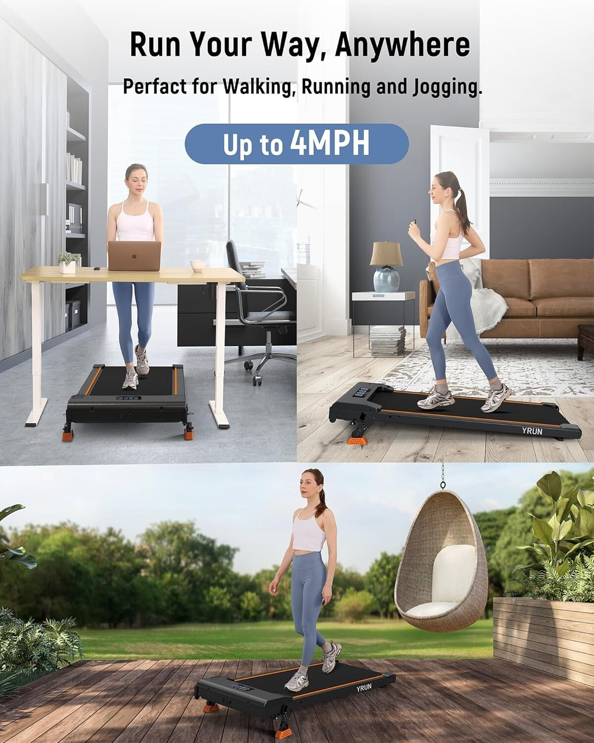 Compact 2.5HP Treadmill with Remote Control - Ideal for Light Jogging & Walking