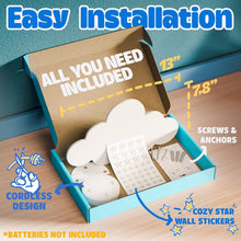 Load image into Gallery viewer, Whimsical LED Cloud Lights - Cute Battery-Powered Wall Fixtures for Baby Rooms