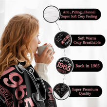 Load image into Gallery viewer, Comforting Throw Blanket - Cheers to 60 Years! Perfect Gift for 1965 Birthdays