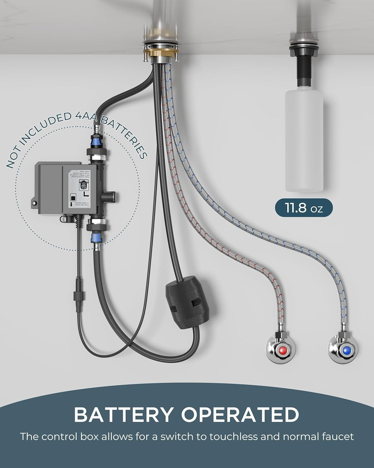 Touchless Kitchen Faucet with Soap Dispenser - Brushed Nickel, Hands-Free Luxury