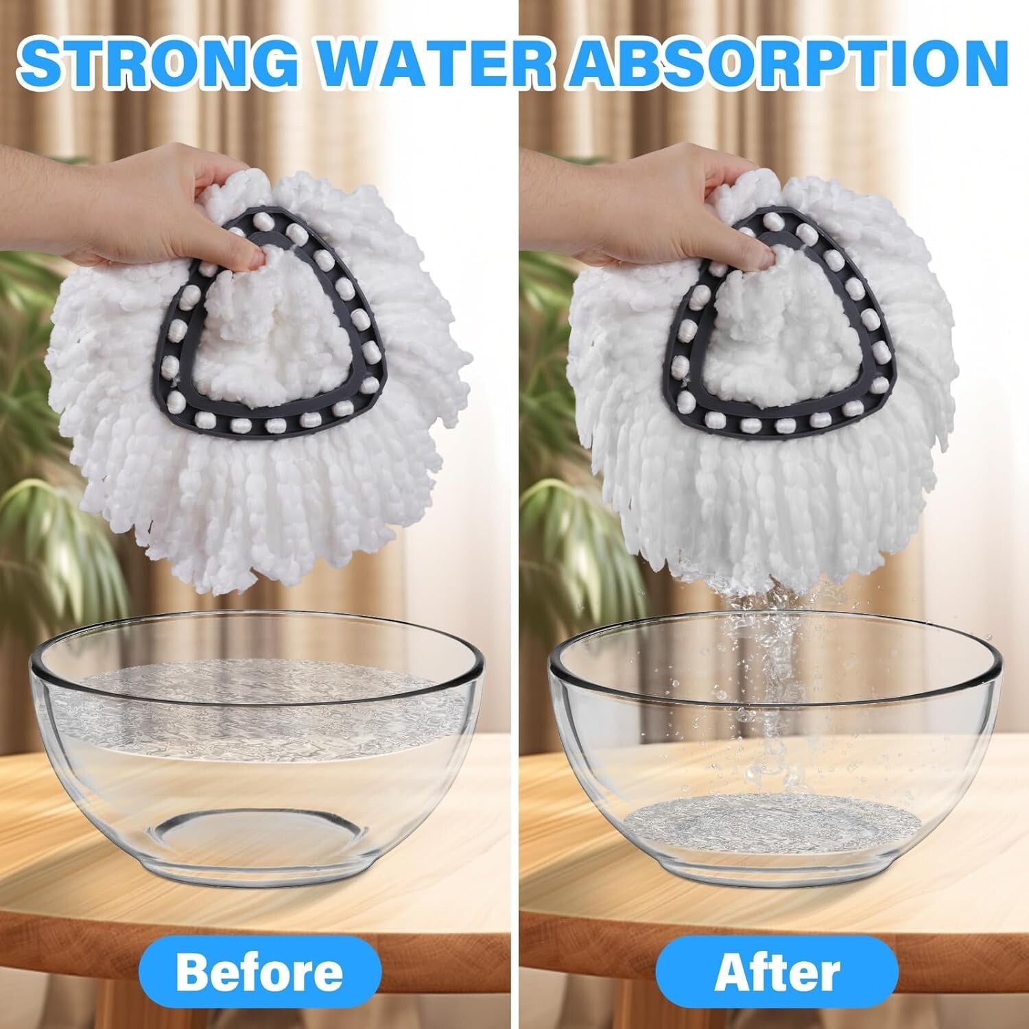 Efficient Cleaning with 15-Pack O Cedar Mop Heads - Easily Machine Washable