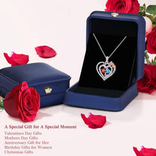 Load image into Gallery viewer, Forever Love Heart Necklace - 925 Silver Double Birthstone Jewelry Gift for Her