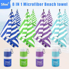 Load image into Gallery viewer, Compact &amp; Lightweight 4-Pack Microfiber Travel Towels - Quick Dry and Soft