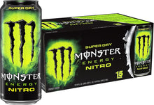 Load image into Gallery viewer, Supercharged Citrus Flavor Energy Drink - Monster Nitro Super Dry 16oz (15 Pack)