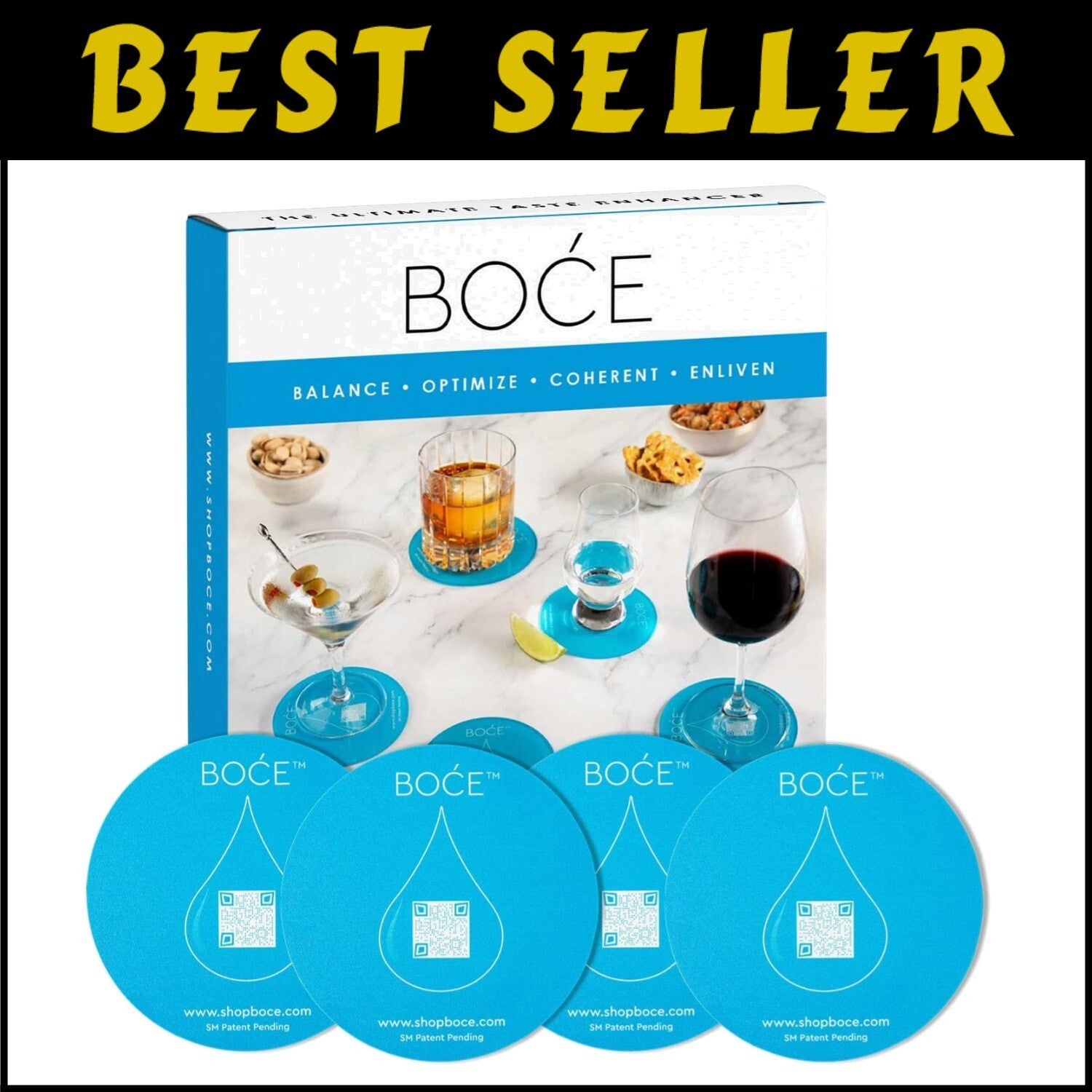 Experience Smooth Flavors with Our 4-Pack Coasters – Elevate Any Drink Instantly