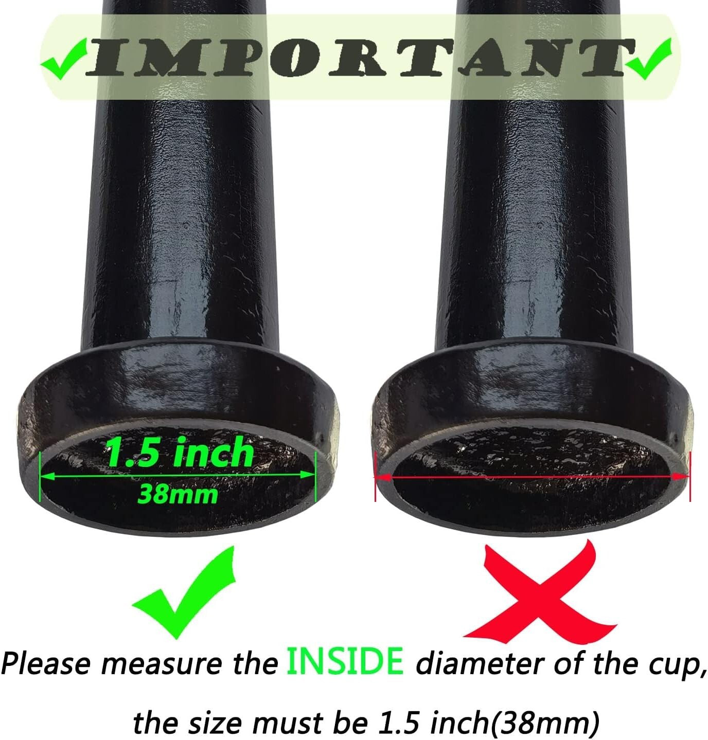 100 Pack 1.5" White Plastic Patio Furniture Glides - Floor Protectors for Chairs