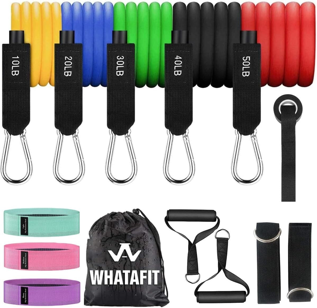 Non-Slip Resistance Bands with Handles - Portable Fitness Set for All Levels
