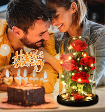 Load image into Gallery viewer, Sophisticated Silk Rose with LED Dome - Ideal Birthday and Valentine's Gifts