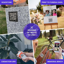 Load image into Gallery viewer, Memorial Plaque &amp; QR Code Solution for Gathering Memories - Featured Gift Guide
