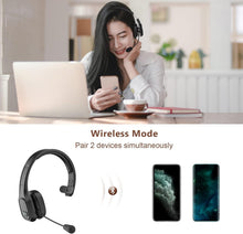 Load image into Gallery viewer, Comfortable Bluetooth Headset with Dual Device Connection &amp; Noise Cancellation