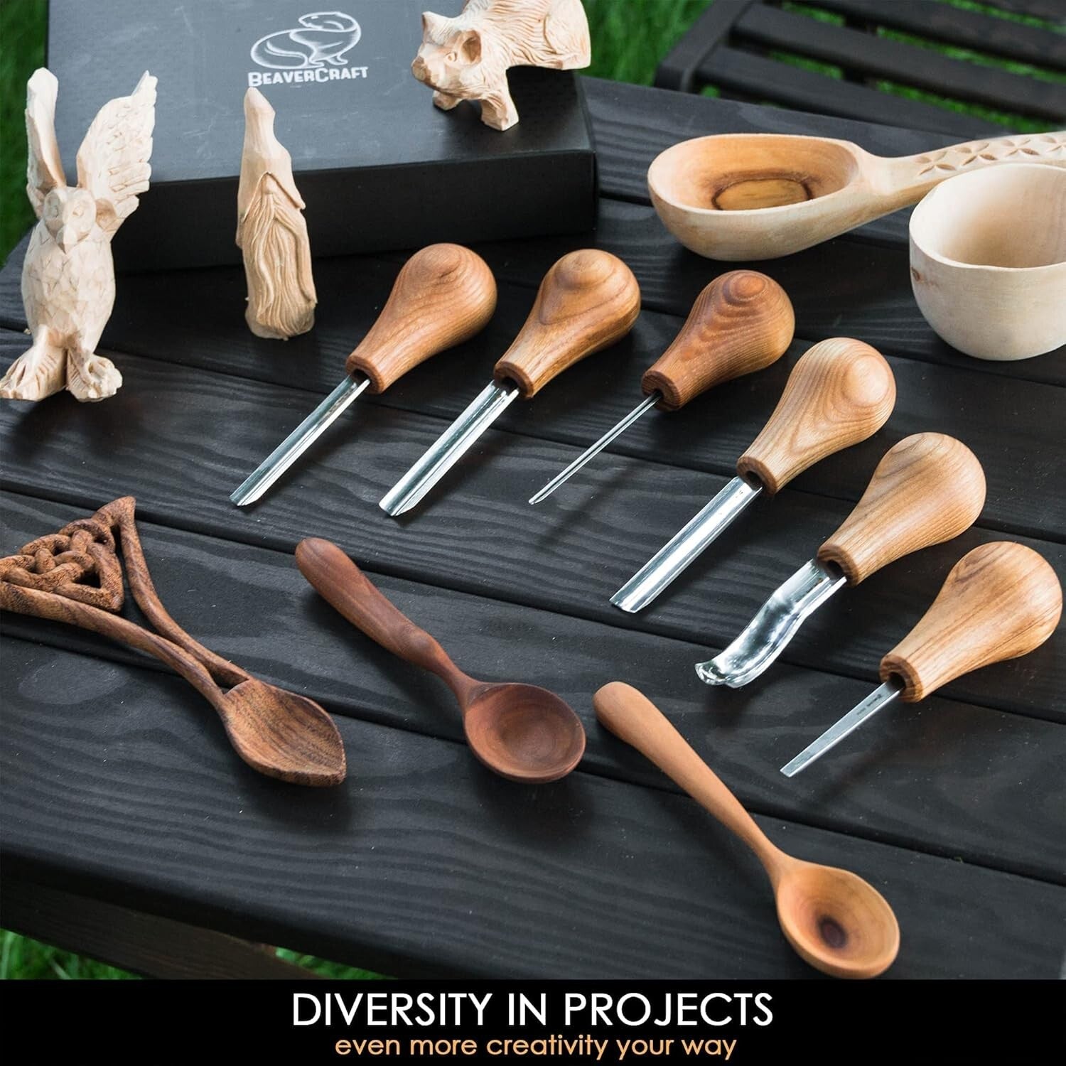 Professional Wood Carving Tools Kit - Ergonomic Palm Gouges for Precision