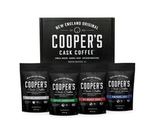 Load image into Gallery viewer, Bourbon &amp; Whiskey Barrel Aged Coffee Set - 4 Unique Flavors - 4 Ounce Packs